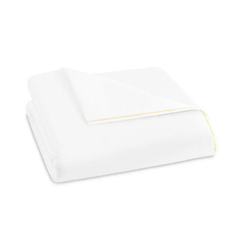 Nirvana Duvet Cover Set in cotton-cupro with multicolored satin stitch