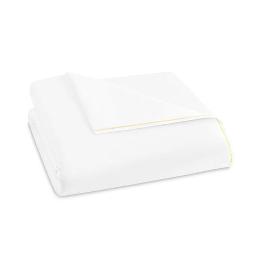 Nirvana Duvet Cover Set in cotton-cupro with multicolored satin stitch