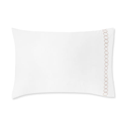 Ornato Sham Pair in embroidered sateen with elegant diamond detail
