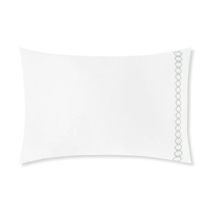 Ornato Sham Pair in embroidered sateen with elegant diamond detail