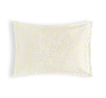Poema cotton silk jacquard sham pair with flange and piping