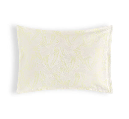 Poema cotton silk jacquard sham pair with flange and piping