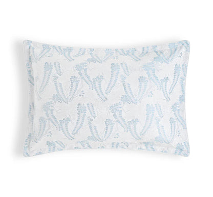 Poema cotton silk jacquard Euro sham with flange and piping