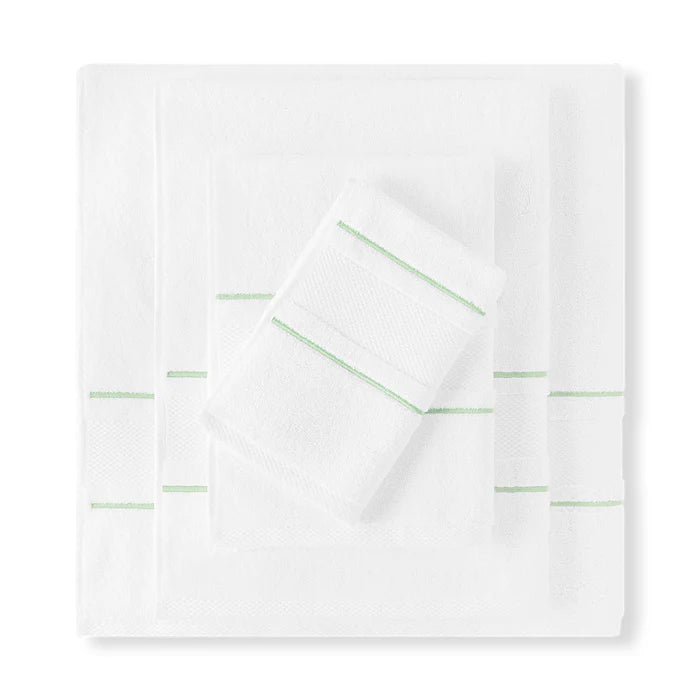 Prado Egyptian cotton towel with diamond pattern embroidery
