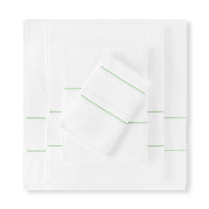 Prado Egyptian cotton towel with diamond pattern embroidery