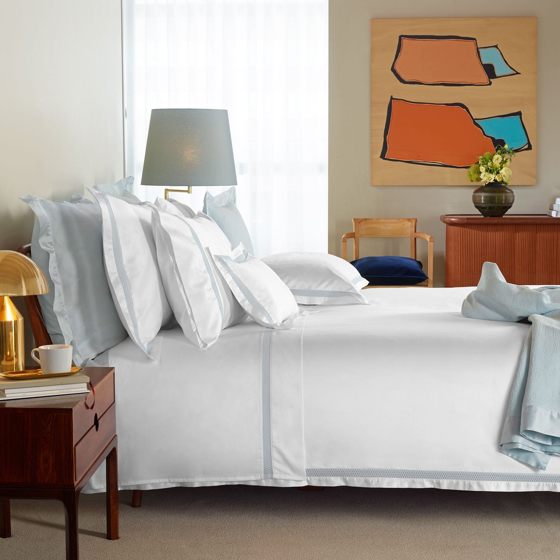 Sónia Duvet Cover with lace and flange detail – elegant cotton