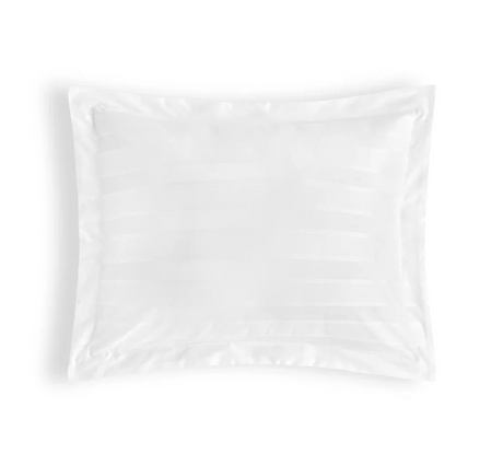 Senda Giza 94 Egyptian cotton jacquard boudoir sham with subtle white stripe design