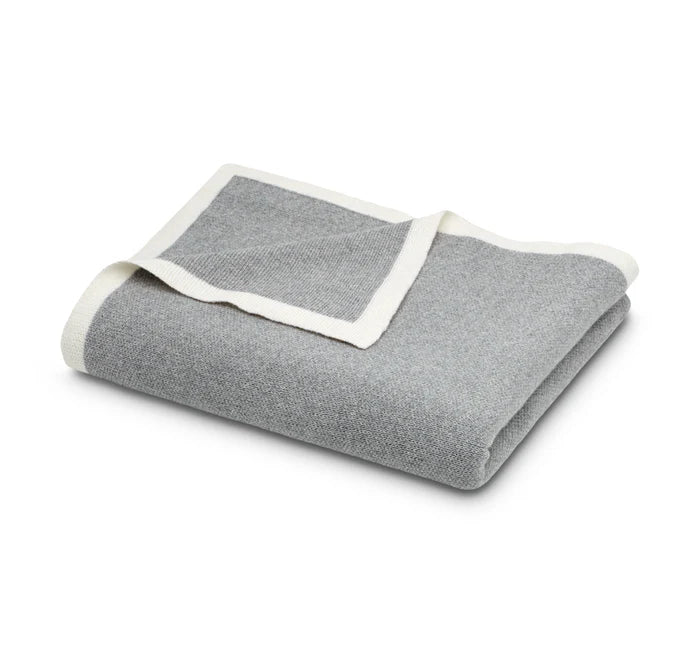 Serra merino wool throw with silk and cashmere luxury knit