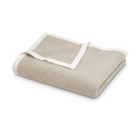 Serra merino wool throw with silk and cashmere luxury knit