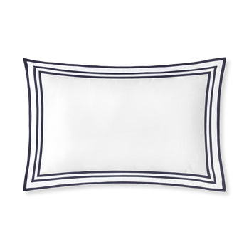 Sonata Pillowcase Pair with flanges and triple ribbon detail