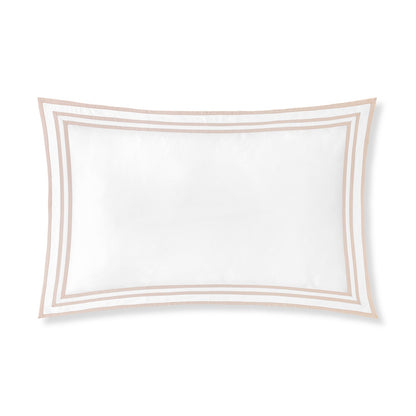 Sonata Pillowcase Pair with flanges and triple ribbon detail