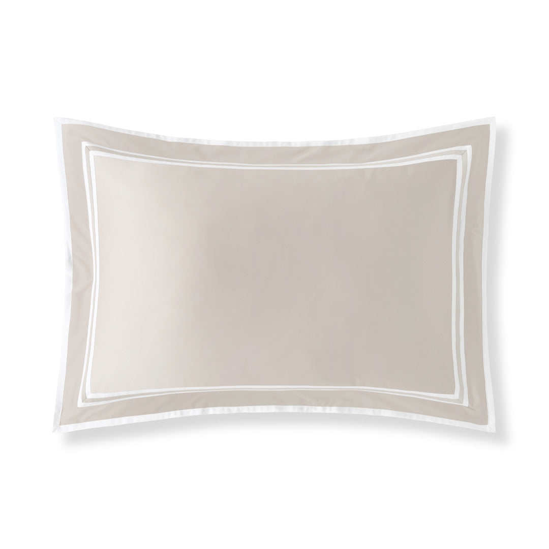 Sonata Pillowcase Pair with flanges and triple ribbon detail