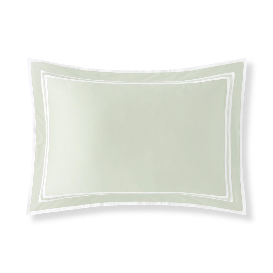 Sonata Pillowcase Pair with flanges and triple ribbon detail