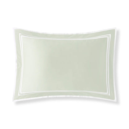 Sonata Pillowcase Pair with flanges and triple ribbon detail