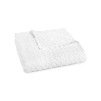 Suave quilted Egyptian cotton coverlet with elegant sateen finish