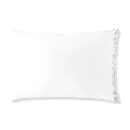 MEMÓRIA Sham Pillowcases with elegant edge embroidery in cotton