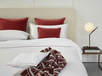 Nirvana Cupro Cotton Pillowcase Pair with Flanges and Satin Stitch