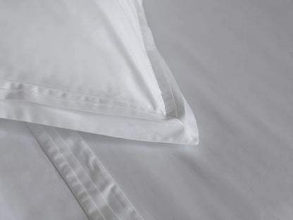 Éden Flat Sheet Set in 750TC Sea Island Cotton with simple stitch