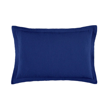Areia cotton matelassé sham pair with textured woven finish