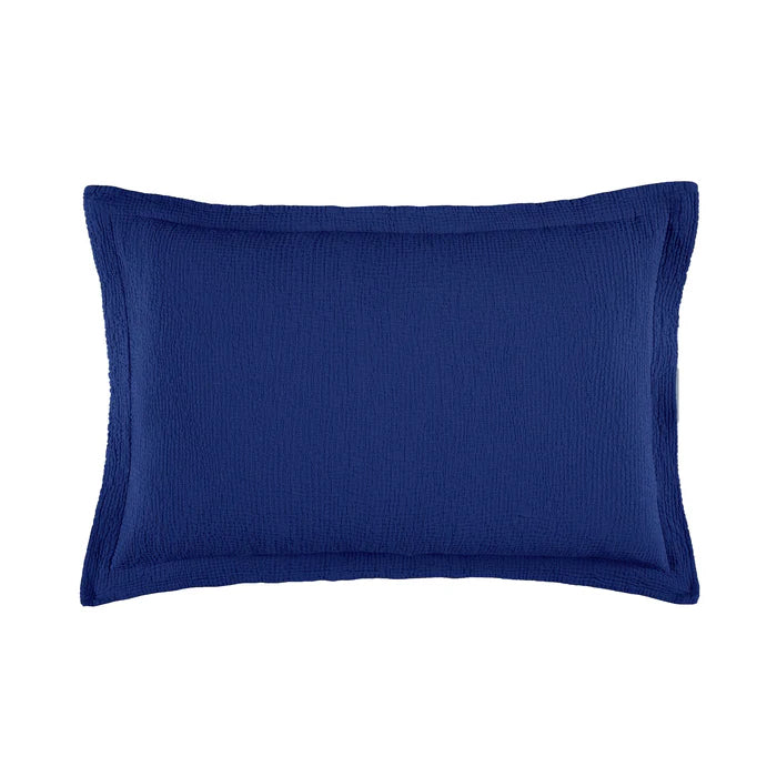Areia Euro sham in textured combed cotton matelassé weave