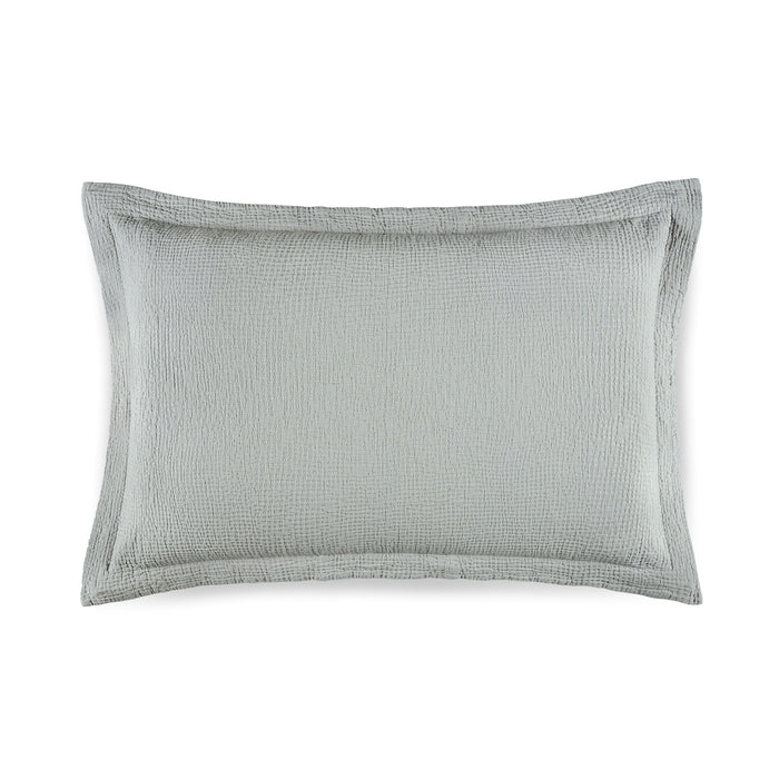 Areia cotton matelassé sham pair with textured woven finish