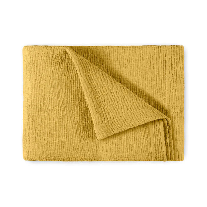 Areia cotton matelassé bedspread with textured woven finish