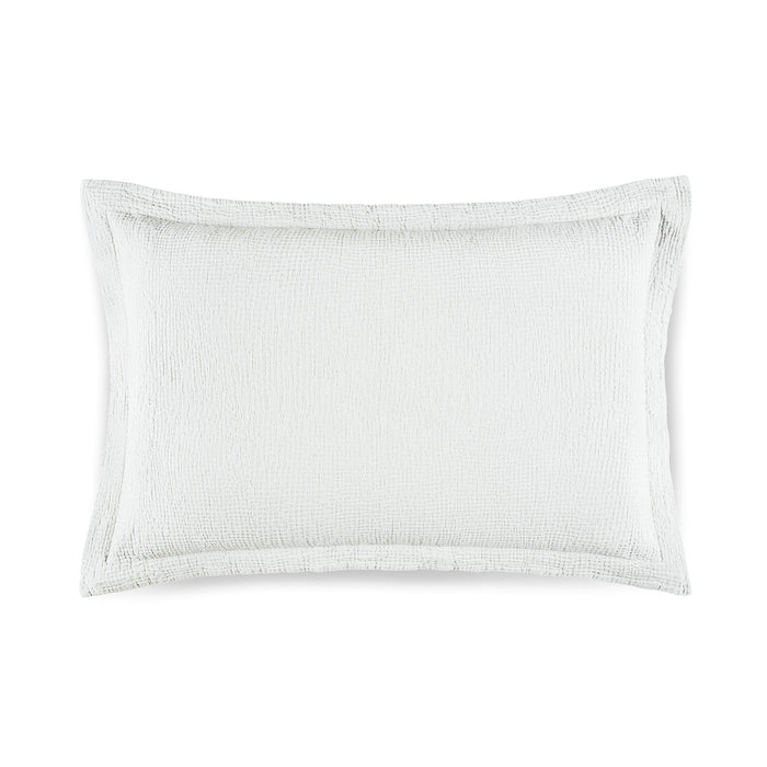 Areia cotton matelassé sham pair with textured woven finish