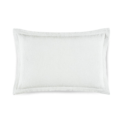 Areia Euro sham in textured combed cotton matelassé weave