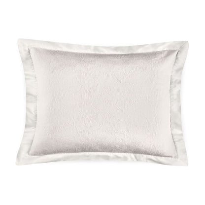 Aura Euro sham with cotton matelassé and sateen border