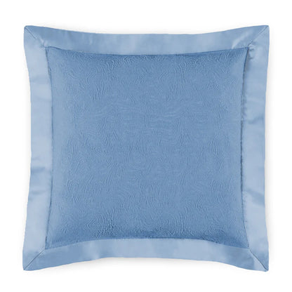 Aura decorative pillow with cotton matelassé and sateen border