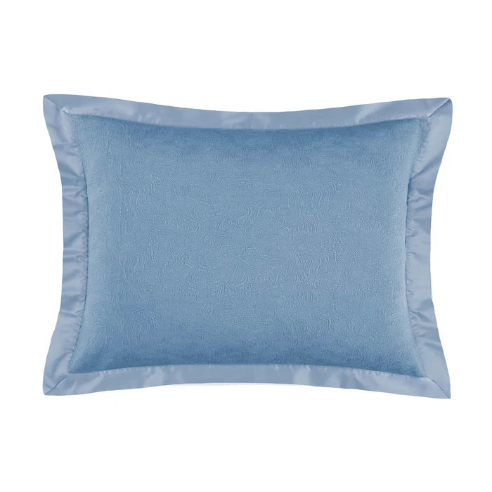 Aura cotton matelassé sham pair with Egyptian cotton border