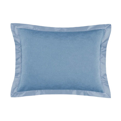 Aura Euro sham with cotton matelassé and sateen border