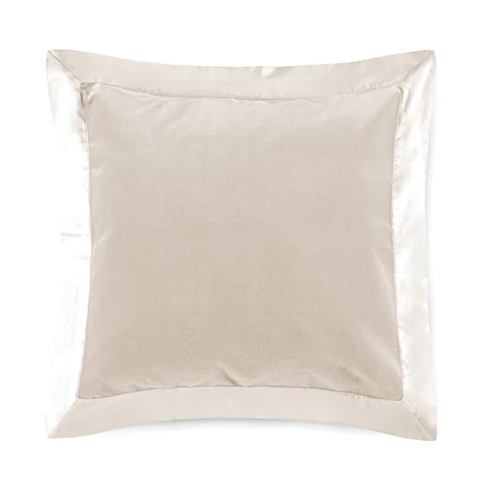 Cirrus decorative pillow in cotton velvet and sateen trim