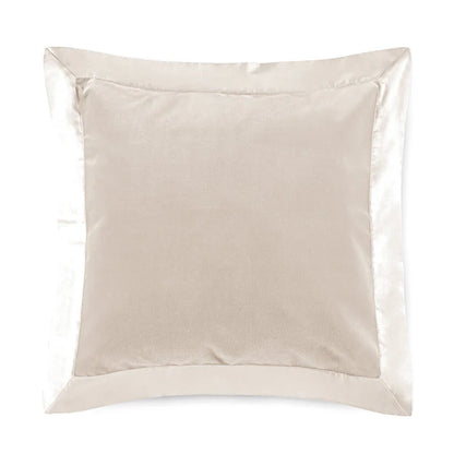 Cirrus decorative pillow in cotton velvet and sateen trim