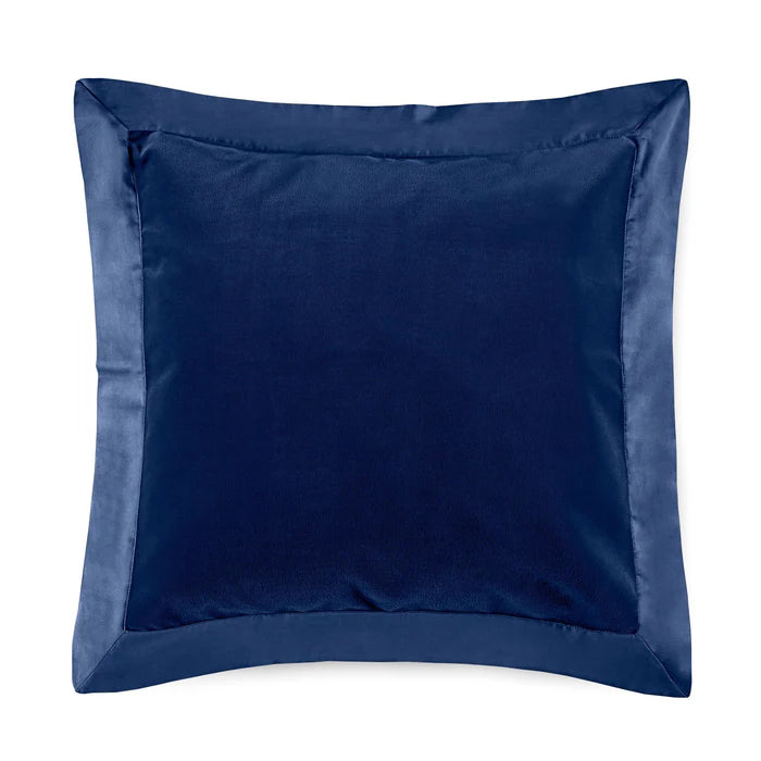 Cirrus decorative pillow in cotton velvet and sateen trim