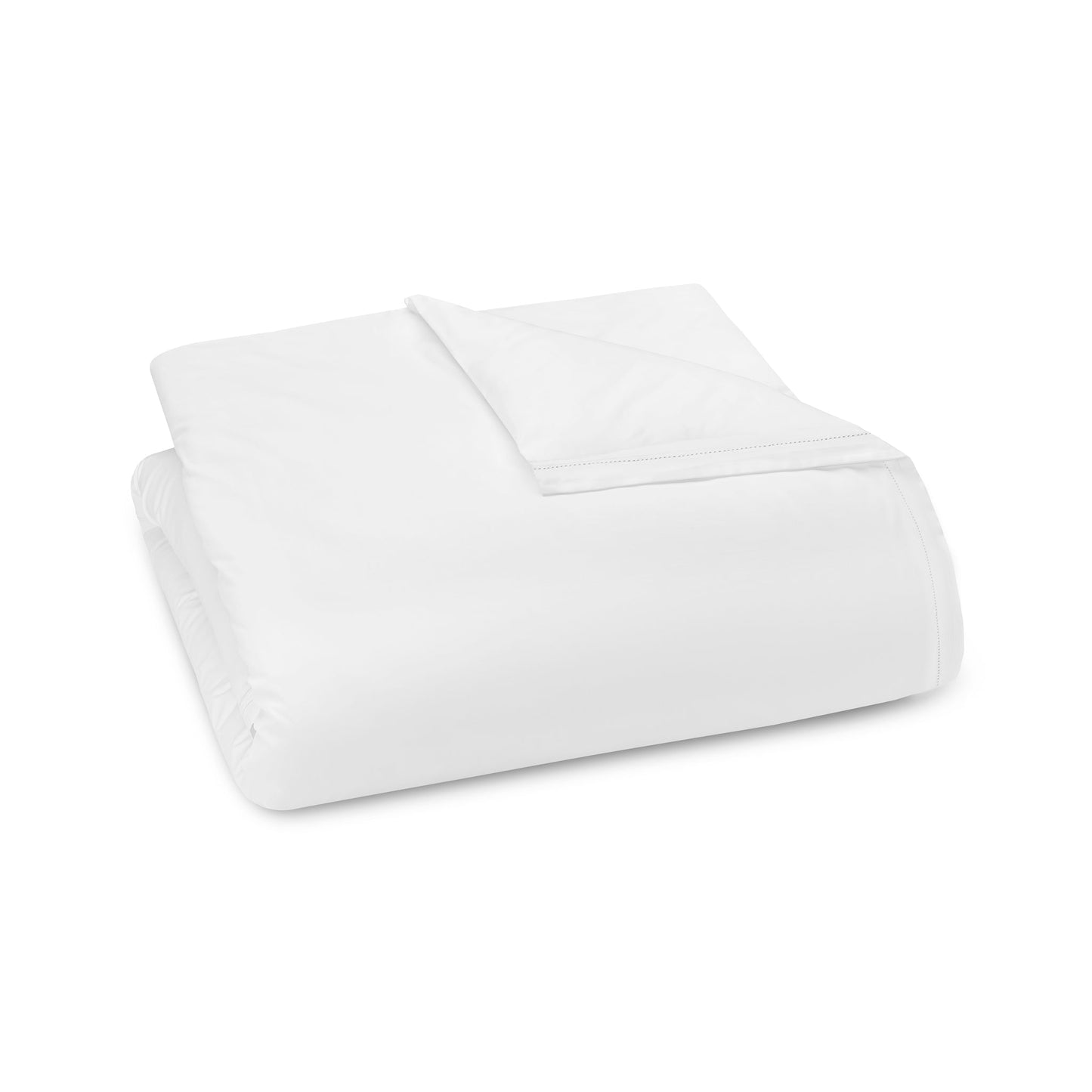 Flora Duvet Cover – Silk‑Blend Hemstitch Percale