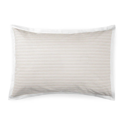 Luna pleated cotton percale Euro sham with decorative flange