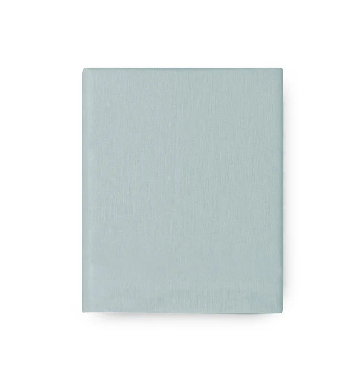 Maia Fitted Sheet in soft European stonewashed linen with elastic fit