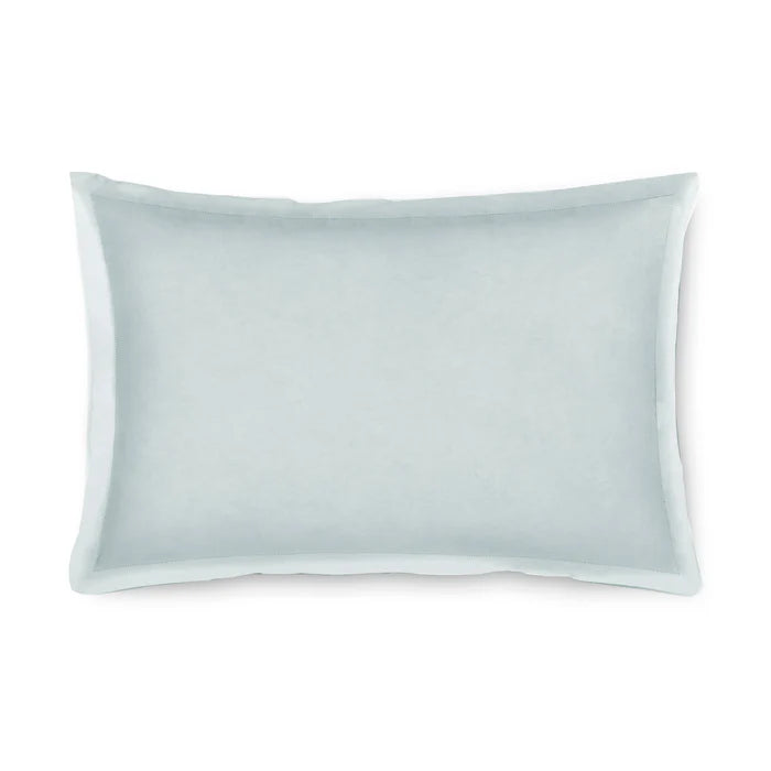 Maia Pillowcase Pair in European stonewashed linen with hemstitch flanges