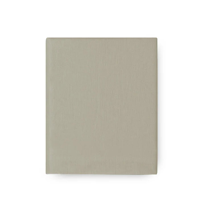 Maia Fitted Sheet in soft European stonewashed linen with elastic fit