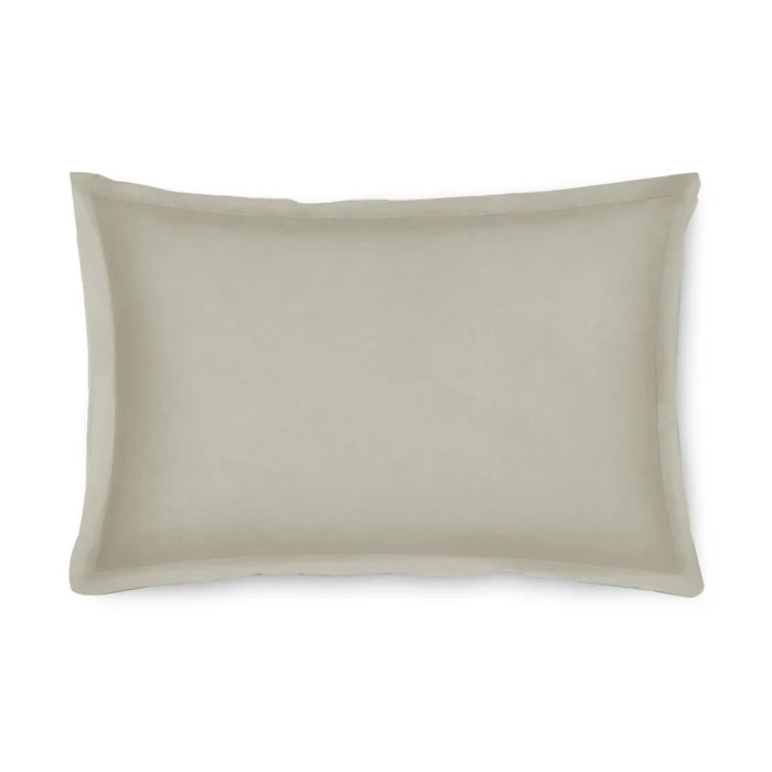 Maia Pillowcase Pair in European stonewashed linen with hemstitch flanges