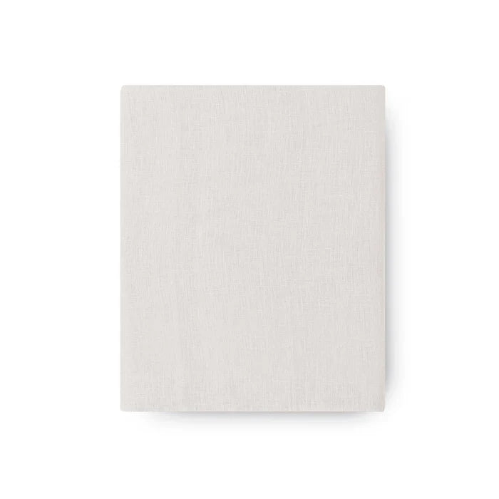 Maia Fitted Sheet in soft European stonewashed linen with elastic fit