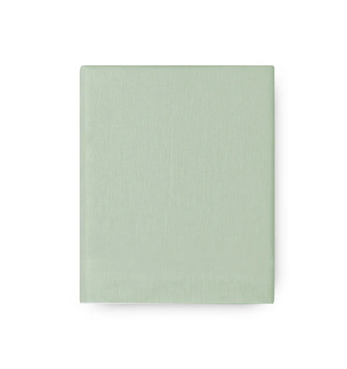 Maia Fitted Sheet in soft European stonewashed linen with elastic fit