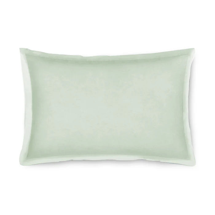 Maia Pillowcase Pair in European stonewashed linen with hemstitch flanges