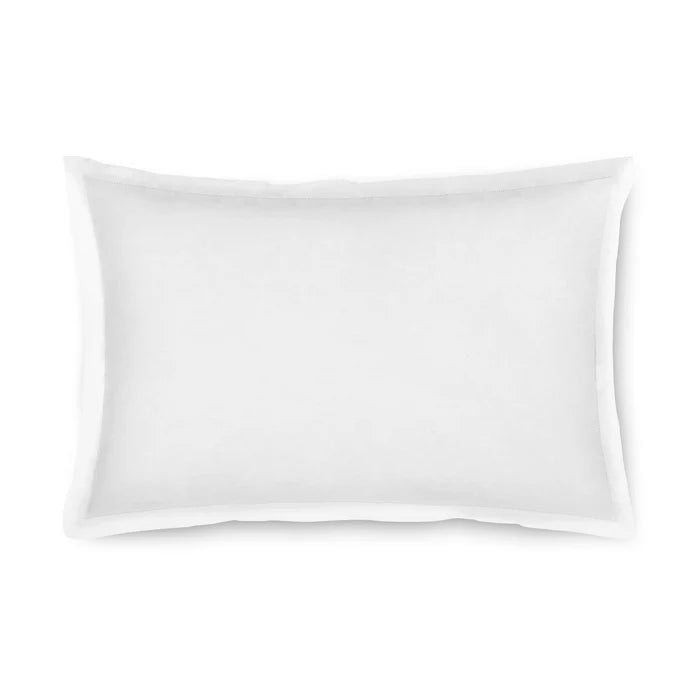 Maia Pillowcase Pair in European stonewashed linen with hemstitch flanges