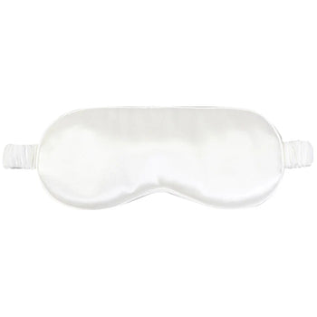 Maria mulberry silk eye mask with matching embroidered pouch
