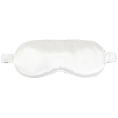 Maria mulberry silk eye mask with matching embroidered pouch