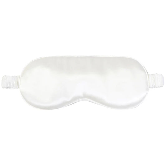 Maria mulberry silk eye mask with matching embroidered pouch