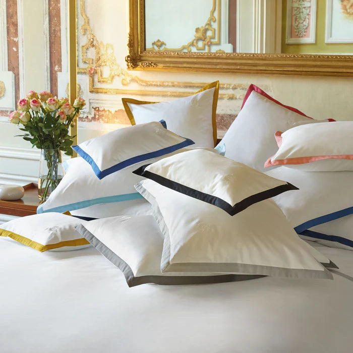 Prado Pillowcase Pair in 430TC Egyptian Cotton with elegant flange borders
