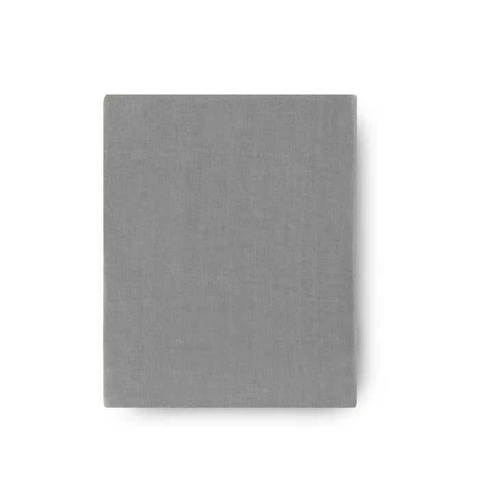 Maia Fitted Sheet in soft European stonewashed linen with elastic fit
